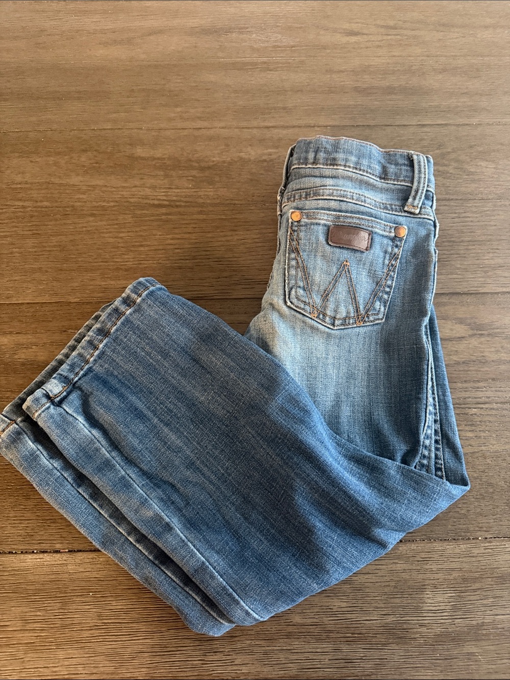 Kids Light Blue Denim Jeans with Signature Pocket Stitch